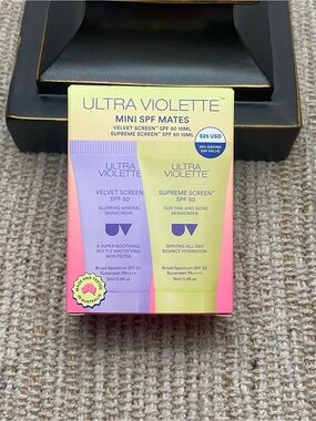 NIB Ultra Violette Mini SPF Mates Duo — Velvet Sunscreen and Supreme Screen